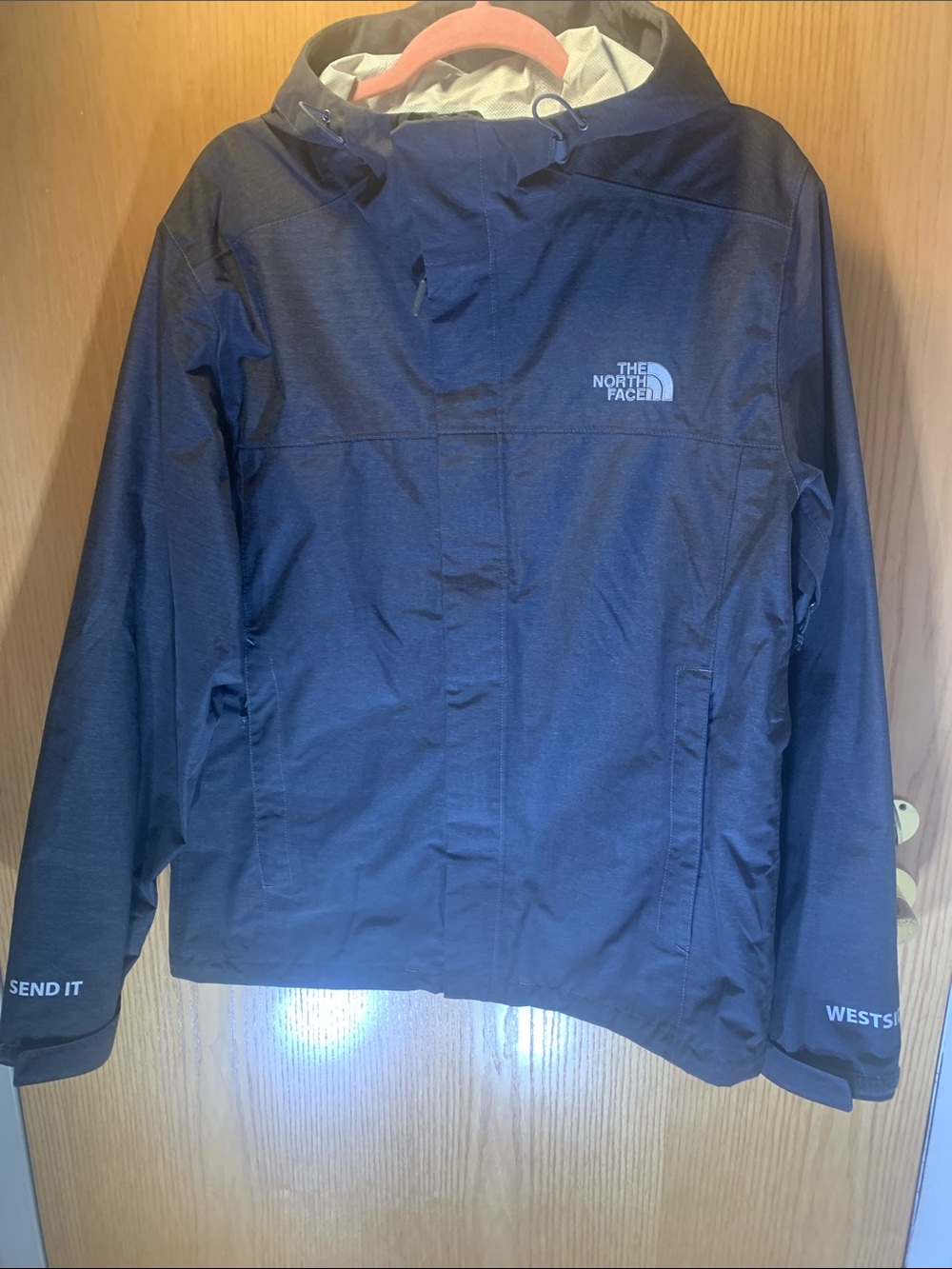 The North Face Men’s DryVent Navy Black Hooded Raincoat - Size M